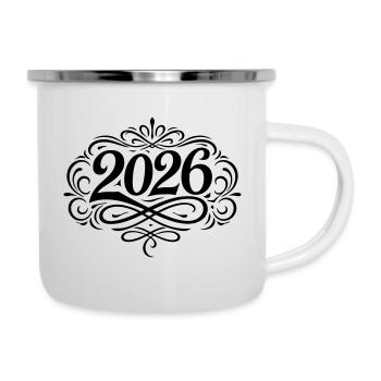 2026 Edel - Emaille-Tasse - Weiß - Rechts
