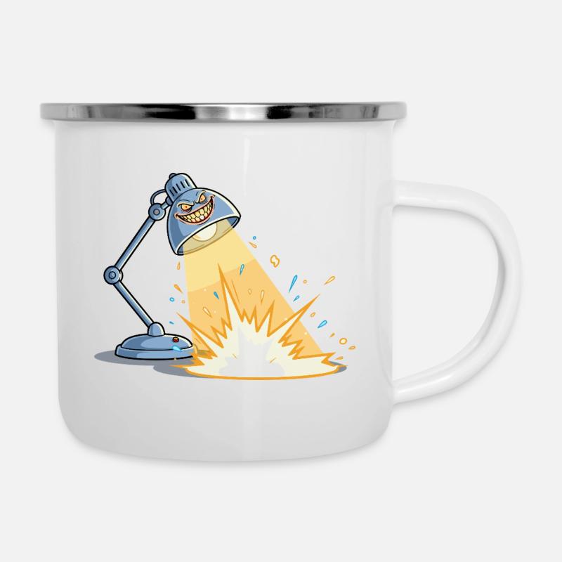 Lampe Explosive Espiègle - Tasse émaillée - blanc