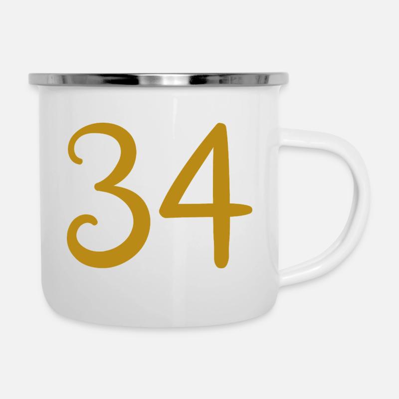34 - Tasse émaillée - blanc