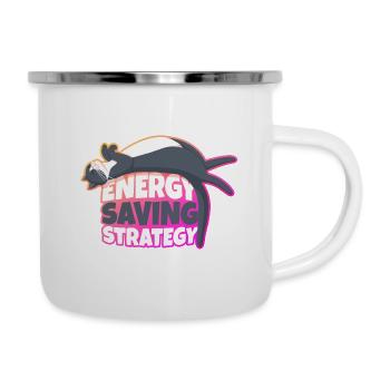 Energy Saving Strategy Cat - Camper Mug - white - Right