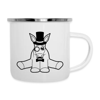 rich sir gentleman mustache mustache mono - Camper Mug - white - Right