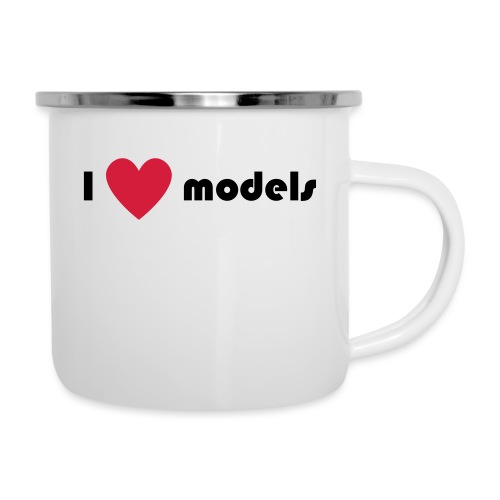 I love models - Emaille mok
