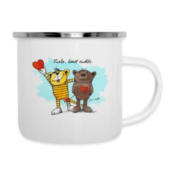 Janosch Tiger And Bear Best Friends Love - Camper Mug - white - Right