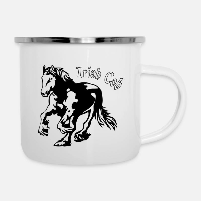 Irish Cob - Irish Tinker - Tasse émaillée - blanc