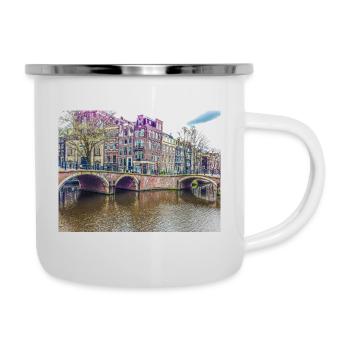 Amsterdam - Tasse émaillée - blanc - Droite