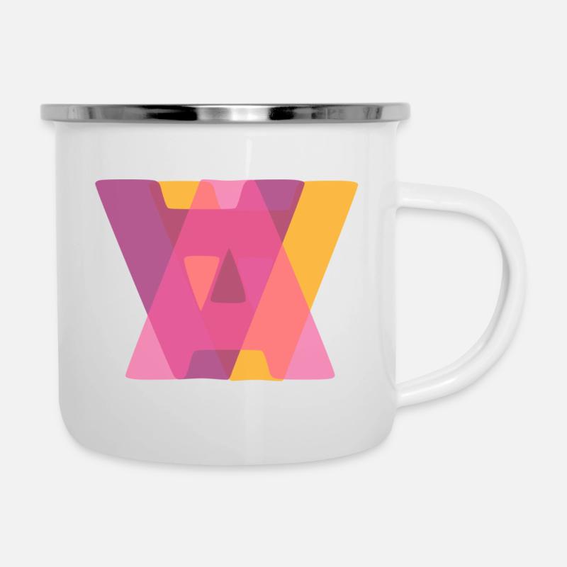 A - Emaille-Tasse - Weiß