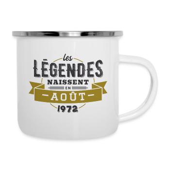 Les légendes naissent en août 1972 - Tasse émaillée - blanc - Droite