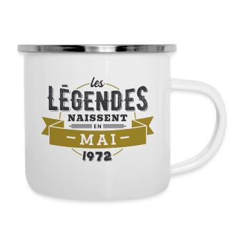 Les légendes naissent en mai 1972 - Tasse émaillée - blanc - Droite