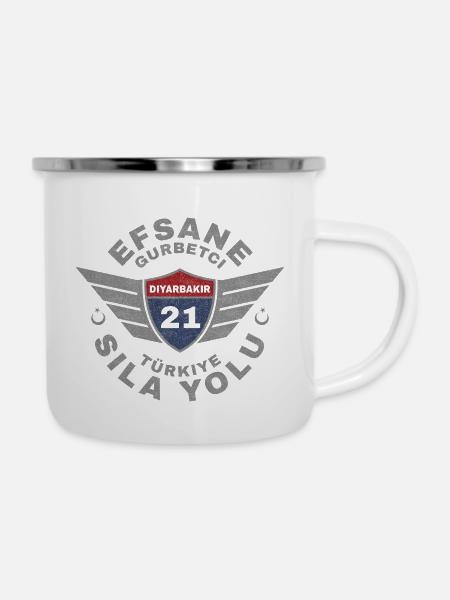 Diyarbakir - Emaille-Tasse - Weiß