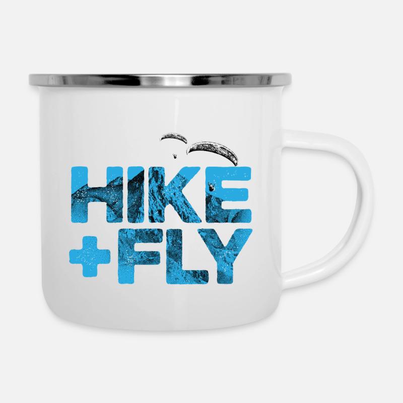 Hike & Fly Paragliding blue - Camper Mug - white