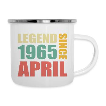 58th birthday April Born 1965 Gift idea - Camper Mug - white - Right