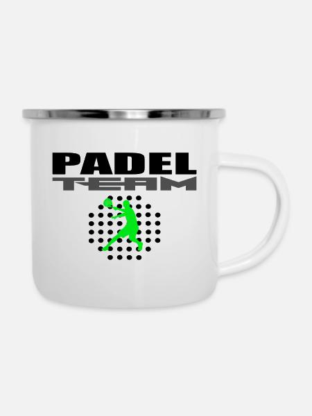 Padel-Mannschaft - Emaille-Tasse - Weiß