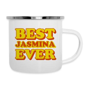 Jasmina prénom drôle cadeau - Tasse émaillée - blanc - Droite