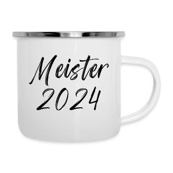 Meister 2024 - Emaille-Tasse - Weiß - Rechts