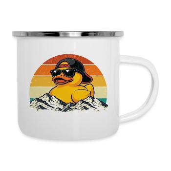 Canard en caoutchouc Amoureux du canard Canard Petit Canard - Tasse émaillée - blanc - Droite