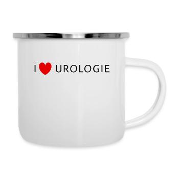 I love Urologie - Emaille-Tasse - Weiß - Rechts