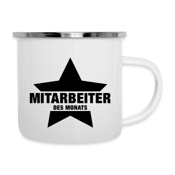 mitarbeiter_des_monats__f1 - Emaille-Tasse - Weiß - Rechts