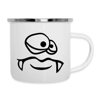face head monster funny boese dangerous clip - Camper Mug - white - Right
