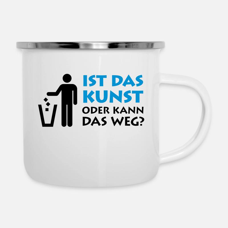 Is that art or can it go away? Museum painter garbage - Camper Mug - white