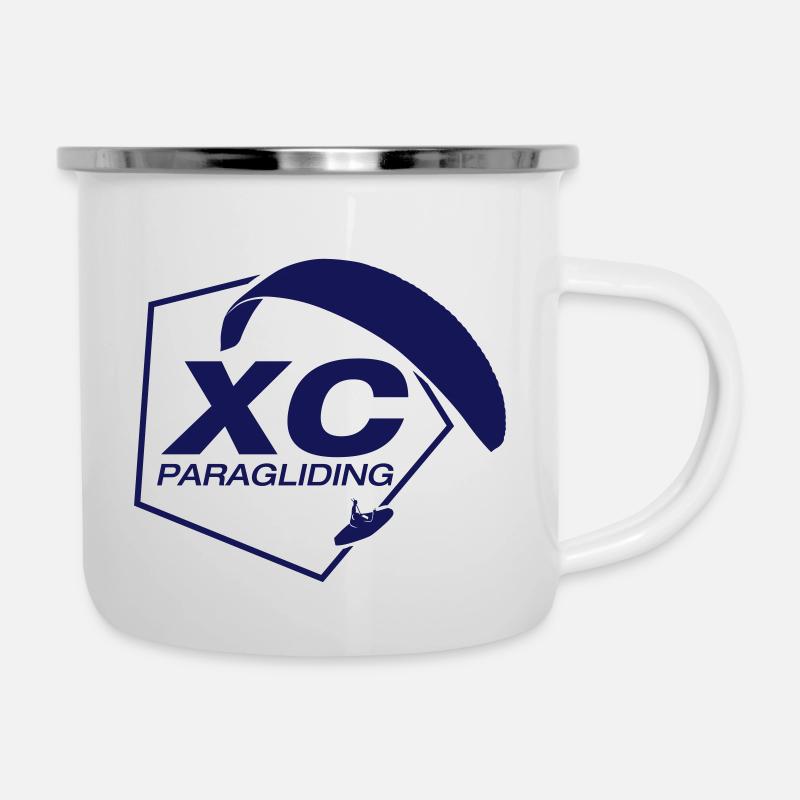XC Paragliding - Emaille-Tasse - Weiß