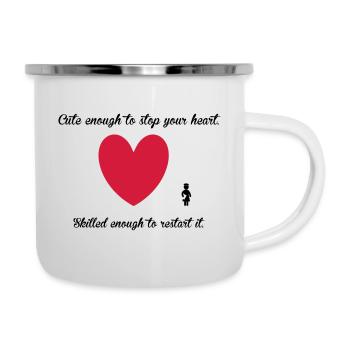 Nurse - Emaille-Tasse - Weiß - Rechts