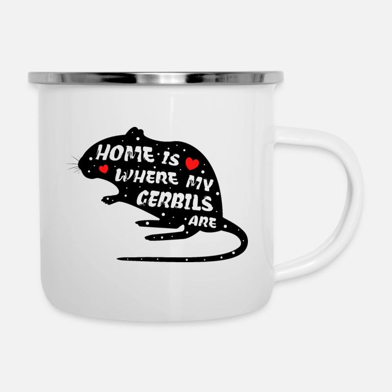Gerbils | Funny saying | With mouse - Camper Mug - white