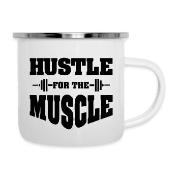 Hustle For The Muscle - Camper Mug - white - Right