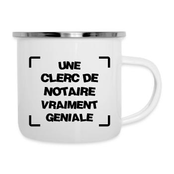 Clerc de notaire / Notaire / Justice / Droit - Tasse émaillée - blanc - Droite