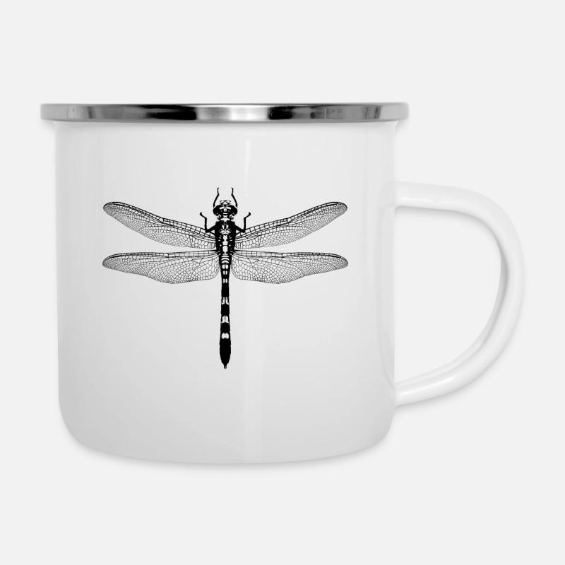 libelle / dragonfly / insect - Camper Mug - white