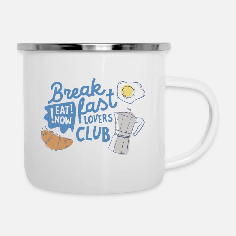 Breakfast Lovers Club - Camper Mug - white