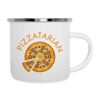 pizzatarian - Emaille-Tasse - Weiß - Rechts