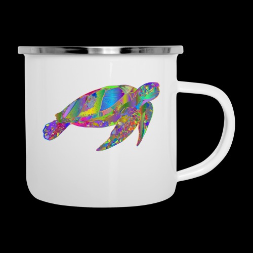 Turtle Space - Emaille-Tasse