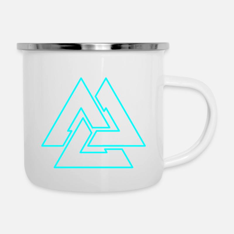 Odins Valknut - Tasse émaillée - blanc