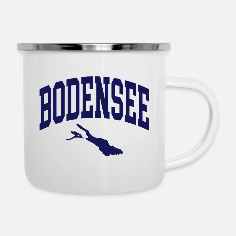 Bodensee - Emaille-Tasse - Weiß