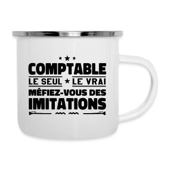Comptable le seul. Comptable le vrai. Comptable - Tasse émaillée - blanc - Droite