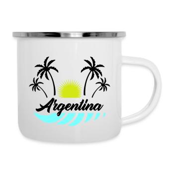 Argentine - Tasse émaillée - blanc - Droite
