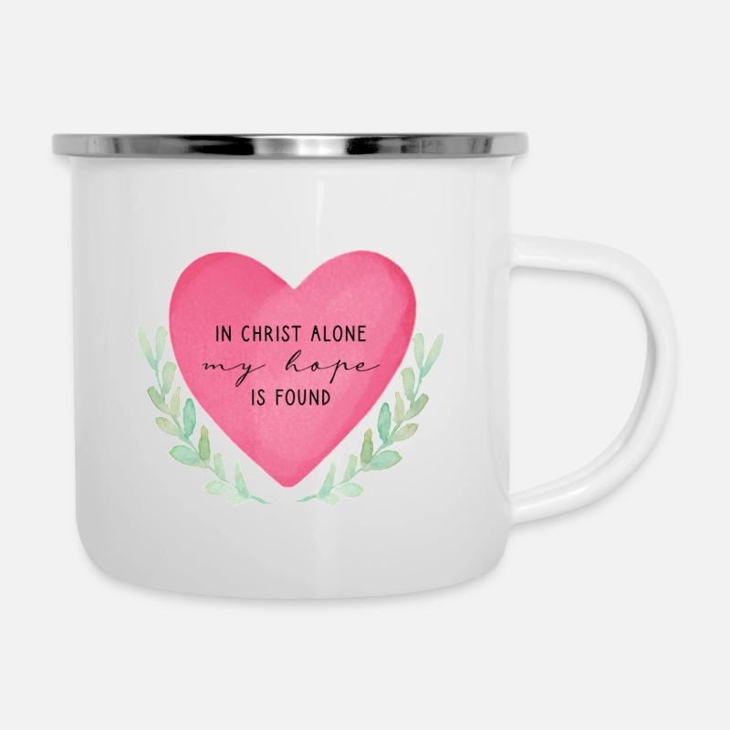 In Christ alone my hope is found - Emaille-Tasse - Weiß
