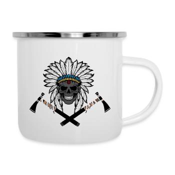 Black Orange Illustrated Cool Dog T Shirt 62 - Camper Mug - white - Right