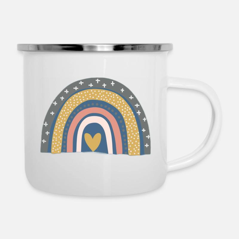 At the heart of the rainbow - Camper Mug - white