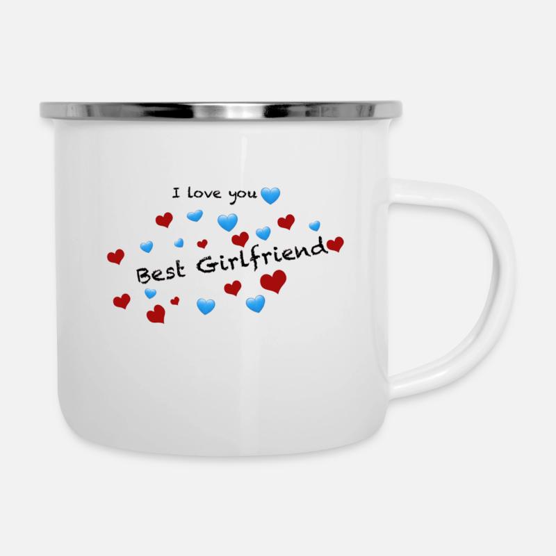 Girlfriend Klamotten - Emaille-Tasse - Weiß