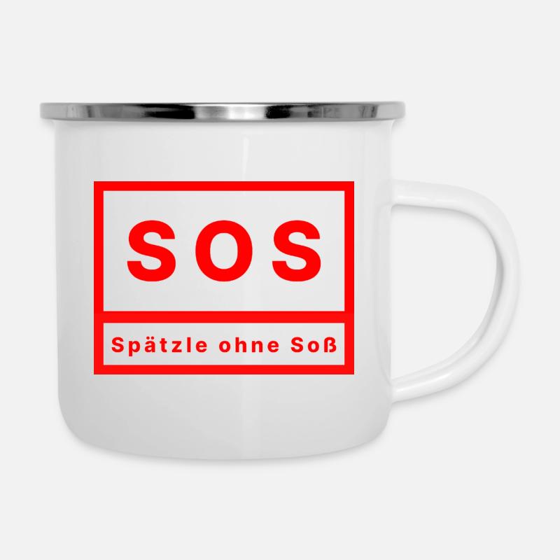 SOS Spätzle without sauce - Camper Mug - white