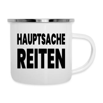 Chevaucher - Tasse émaillée - blanc - Droite