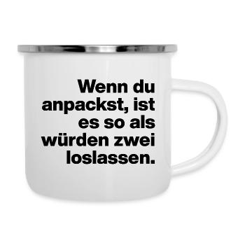 QUAND ON PASSE AUX CHOSES SÉRIEUSES, C’EST COMME ÇA... PARESSEUX ET STUPIDES - Tasse émaillée - blanc - Droite