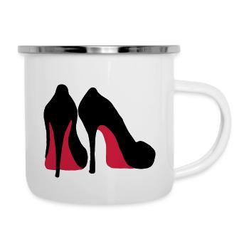high heels - Emaille-Tasse - Weiß - Rechts