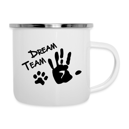 Vorschau: Dream Team Hand Hundpfote - Emaille-Tasse