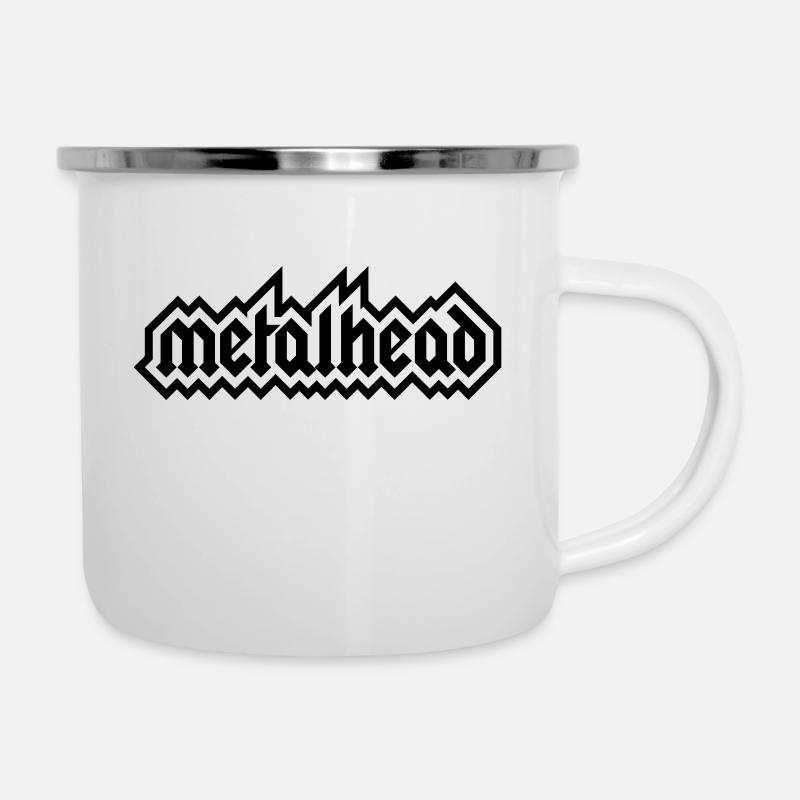 metalhead - Emaille-Tasse - Weiß