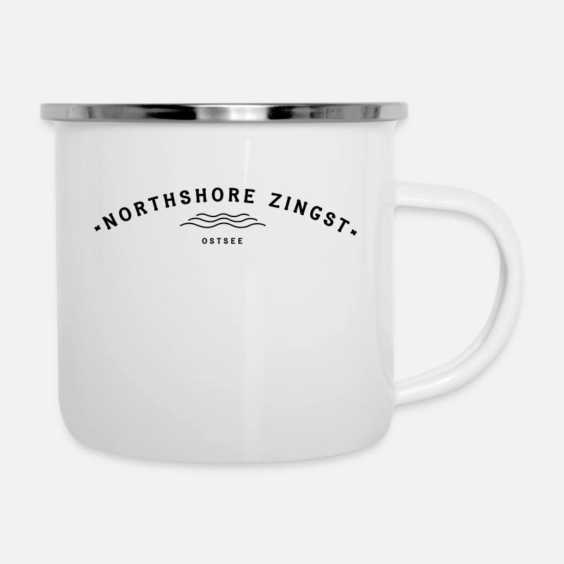 Northshore Zingst - Emaille-Tasse - Weiß