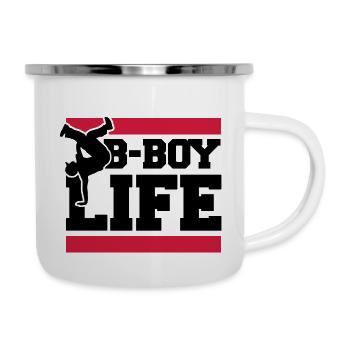 b_boy_life_c2 - Tasse émaillée - blanc - Droite