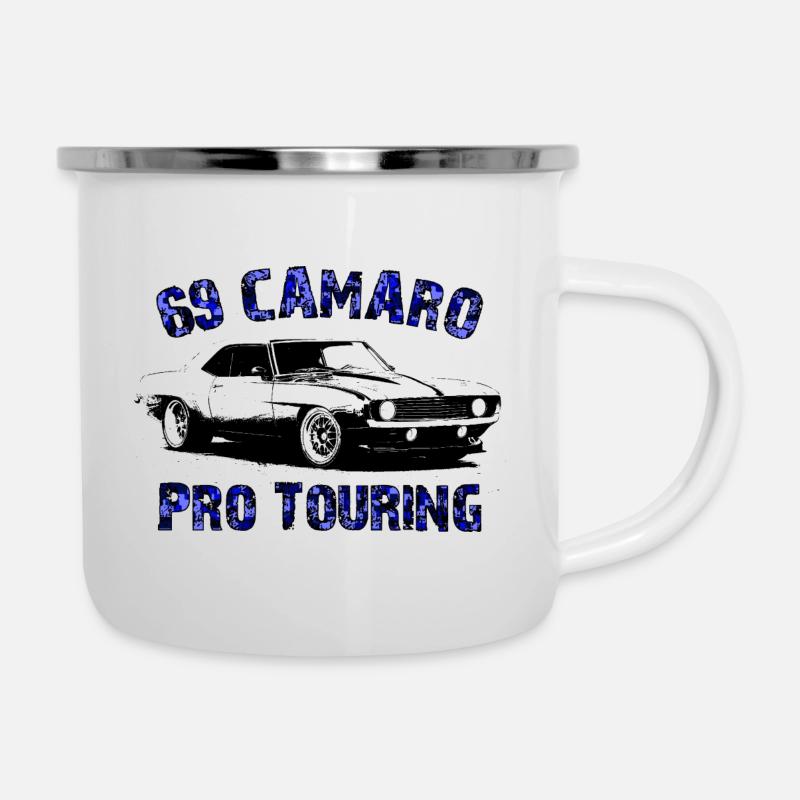 69 Camaro Blue - Tasse émaillée - blanc