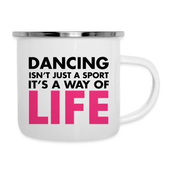 Dancing - Emaille-Tasse - Weiß - Rechts